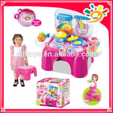2014 new products child toy KITCHEN FURNITURE CHAIR WITH LIGHT AND MUSIC COOKING SET FOR FUN